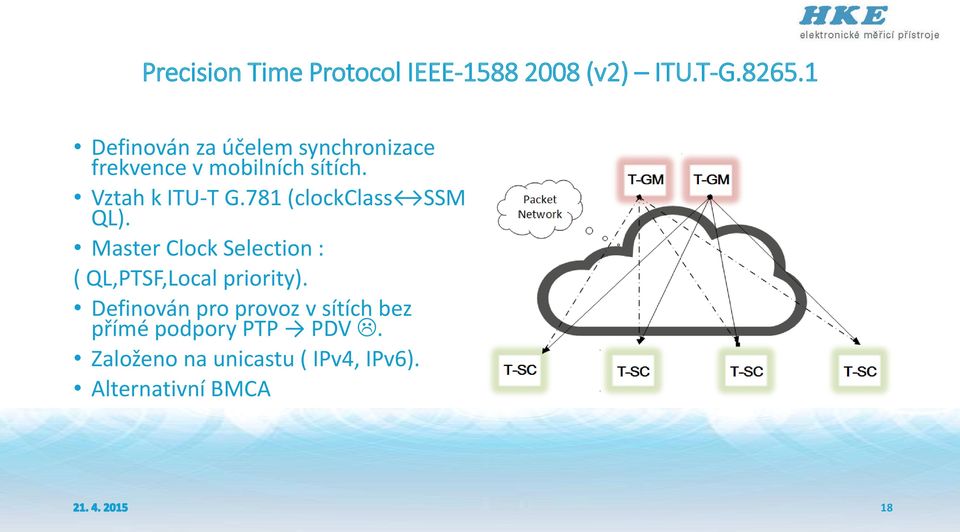 781 (clockclass SSM QL). Master Clock Selection : ( QL,PTSF,Local priority).