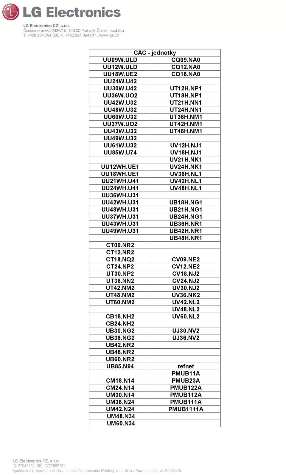 U31 UB18H.NG1 UU48WH.U31 UB21H.NG1 UU37WH.U31 UB24H.NG1 UU43WH.U31 UB36H.NR1 UU49WH.U31 UB42H.NR1 UB48H.NR1 CT09.NR2 CT12.NR2 CT18.NQ2 CV09.NE2 CT24.NP2 CV12.NE2 UT30.NP2 CV18.NJ2 UT36.NN2 CV24.