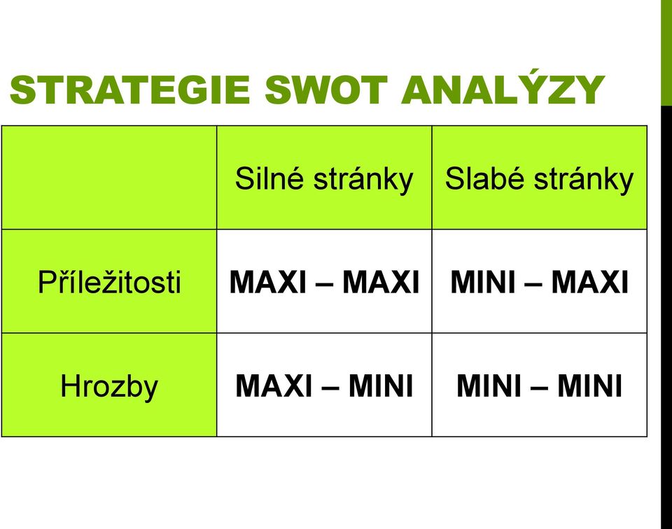 Příležitosti MAXI MAXI MINI