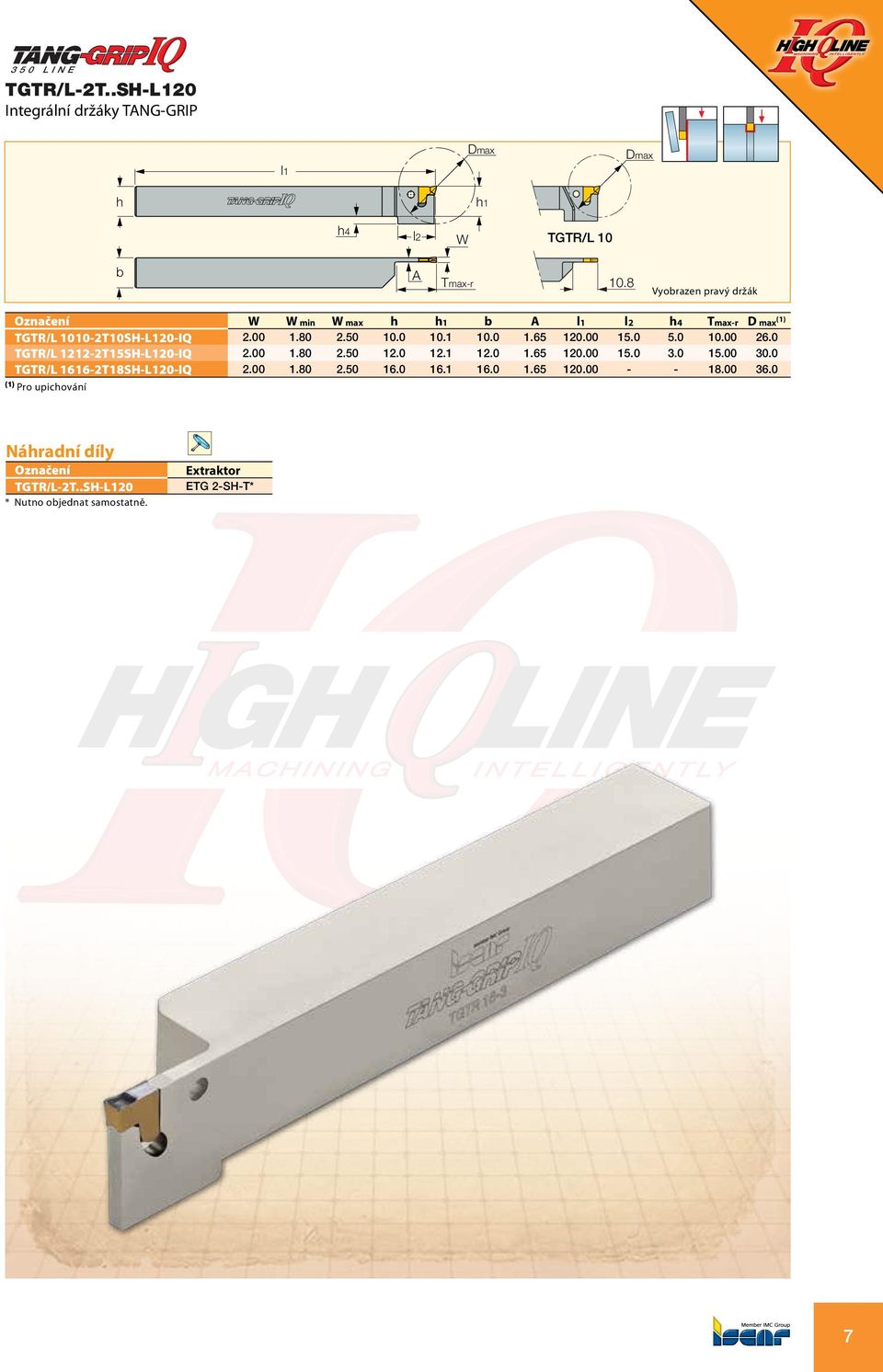 1616-2T18SH-L120-IQ (1) TGTR/L 10 10.8 Tmax-r Vyobrazen pravý držák min max h h1 b l2 h4 Tmax-r D max(1) 2.00 2.00 2.00 1.80 1.