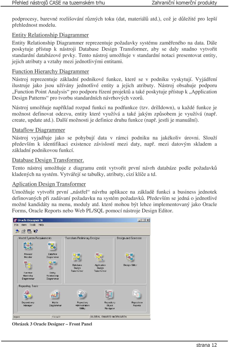 Dále poskytuje přístup k nástroji Database Design Transformer, aby se daly snadno vytvořit standardní databázové prvky.