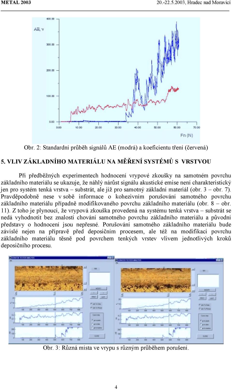 emise není charakteristický jen pro systém tenká vrstva substrát, ale již pro samotný základní materiál (obr. 3 obr. 7).