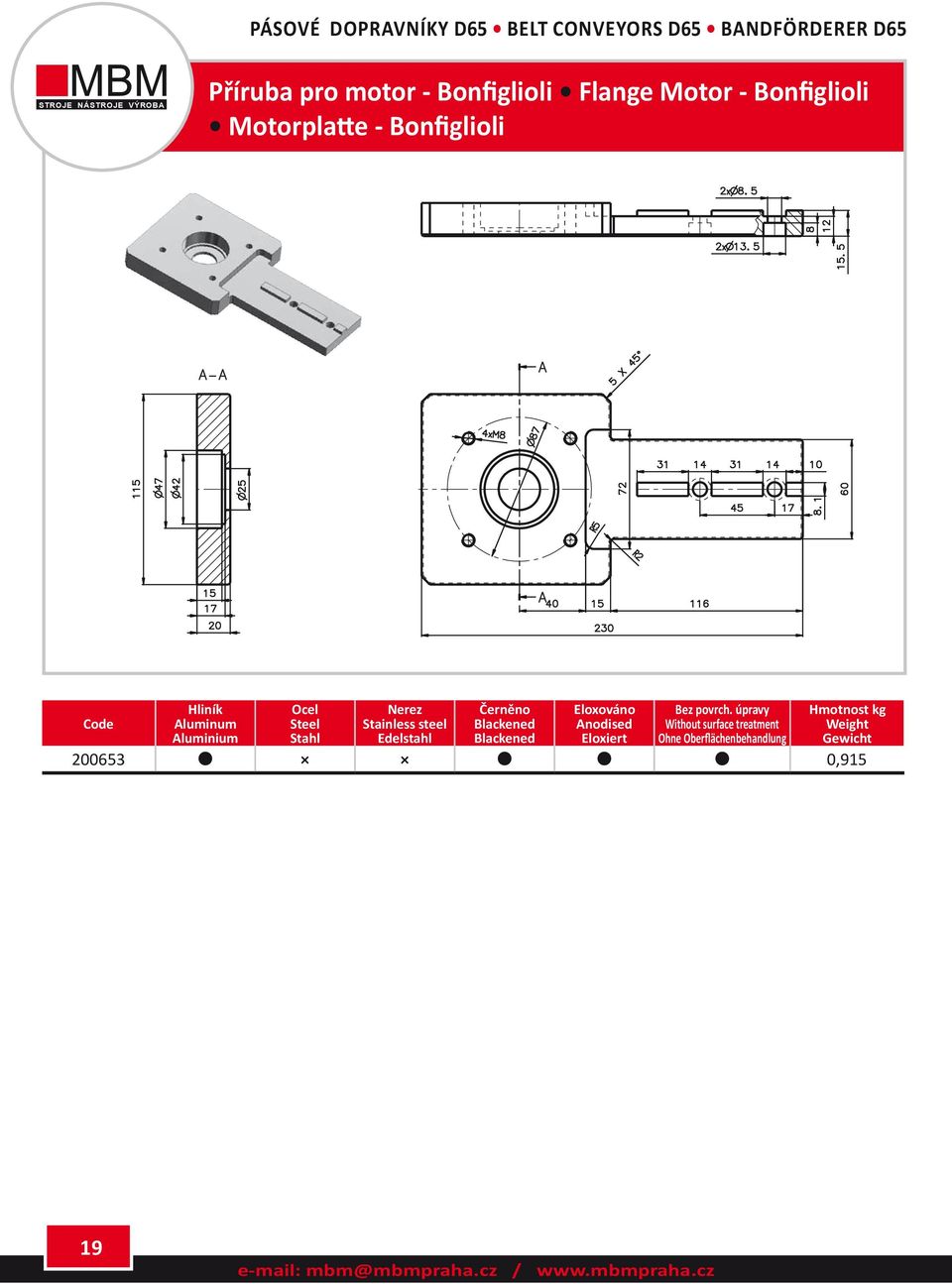 - Bonfiglioli Flange Motor -