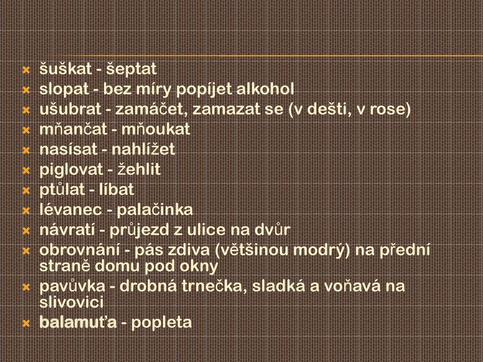 palačinka návratí - průjezd z ulice na dvůr obrovnání - pás zdiva (většinou modrý) na