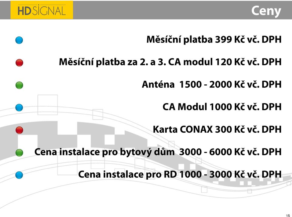 DPH CA Modul 1000 Kč vč. DPH Karta CONAX 300 Kč vč.