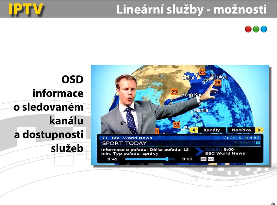 o sledovaném kanálu a