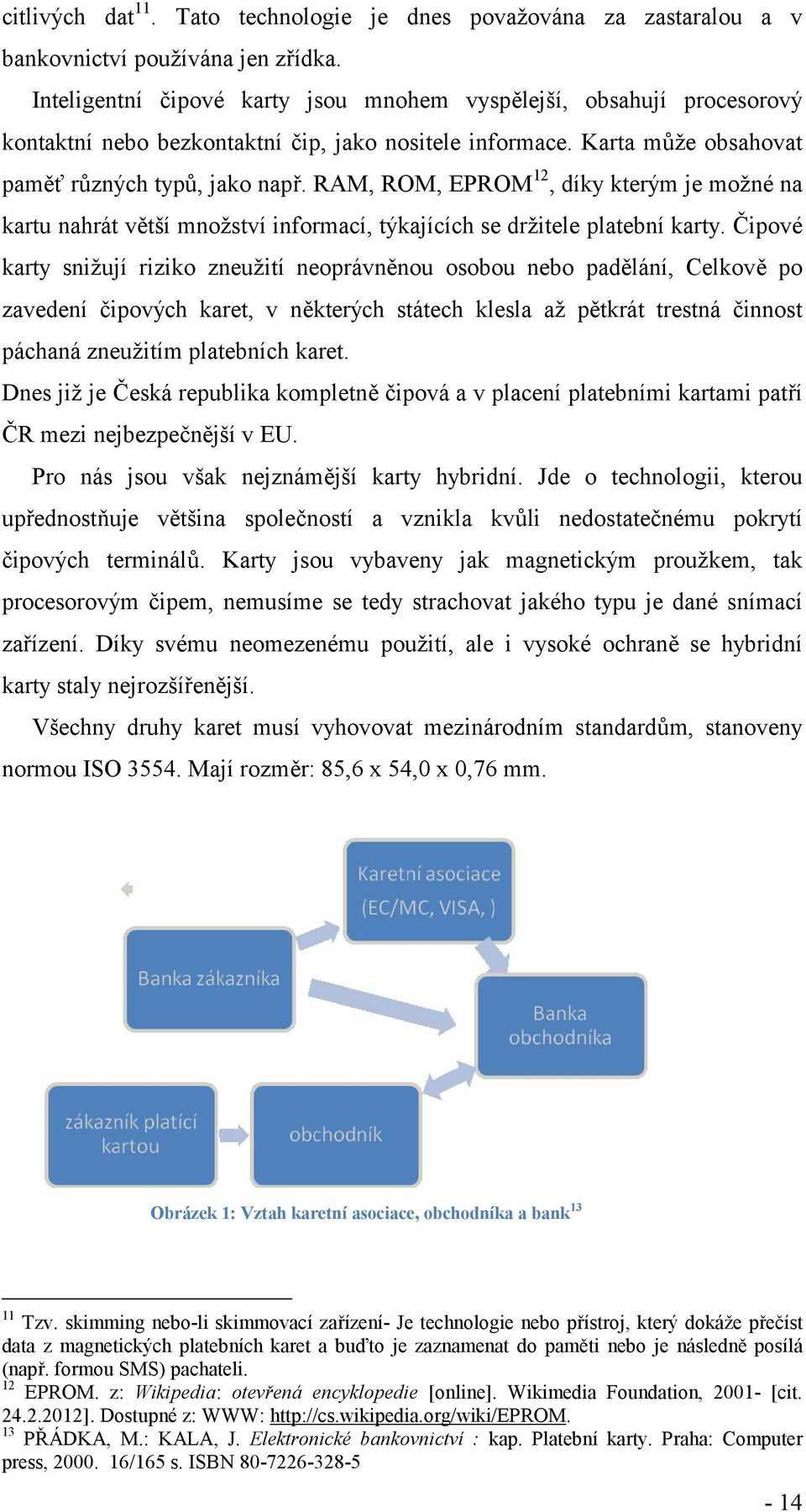 RAM, ROM, EPROM 12, díky kterým je možné na kartu nahrát větší množství informací, týkajících se držitele platební karty.