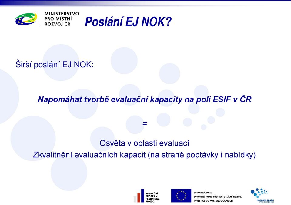 evaluační kapacity na poli ESIF v ČR = Osvěta