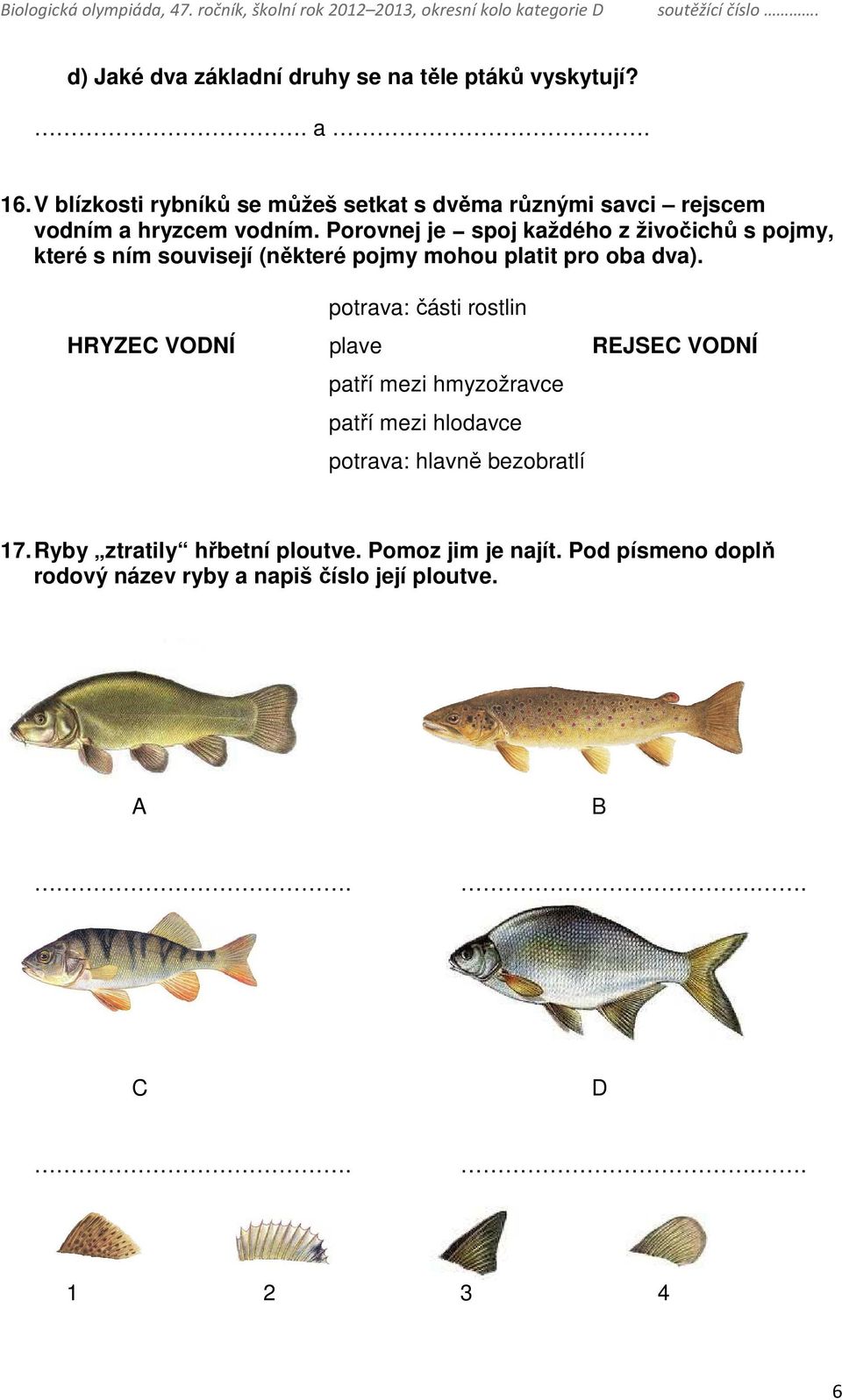 Porovnej je spoj každého z živočichů s pojmy, které s ním souvisejí (některé pojmy mohou platit pro oba dva).