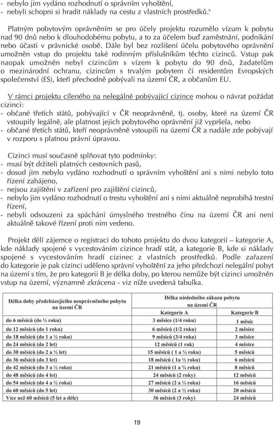 Dále byl bez rozlišení účelu pobytového oprávnění umožněn vstup do projektu také rodinným příslušníkům těchto cizinců.