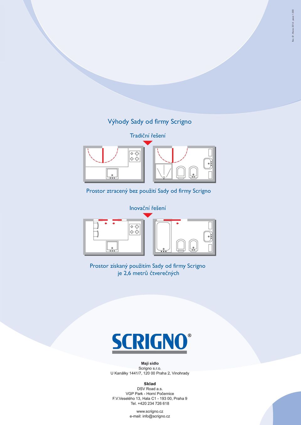 řešení Prostor získaný použitím Sady od firmy Scrigno je 2,6 metrů čtverečných Mají sídlo Scrigno s.r.o. U Kanálky 1441/7, 120 00 Praha 2, Vinohrady Sklad DSV Road a.