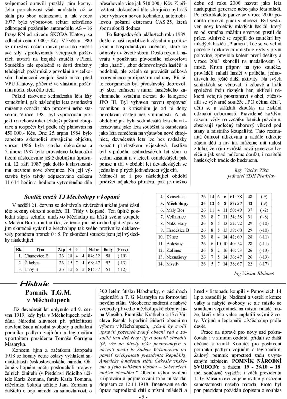 cenu 6 000,- Kčs. V květnu 1980 se družstvo našich mužů pokusilo změřit své síly s profesionály veřejných požárních útvarů na krajské soutěži v Plzni.