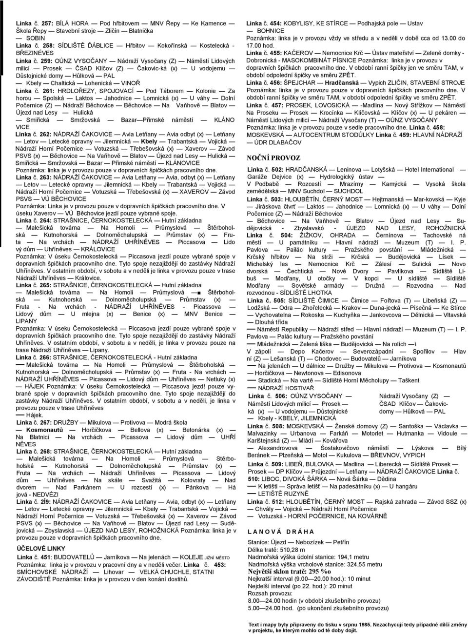 261: HRDLOŘEZY, SPOJOVACÍ Pod Táborem Kolonie Za horou Spolská Laktos Jahodnice Lomnická (x) U váhy Dolní Počernice (Z) Nádraží Běchovice Běchovice Na Vaňhově Blatov Újezd nad Lesy Hulická Smiřická