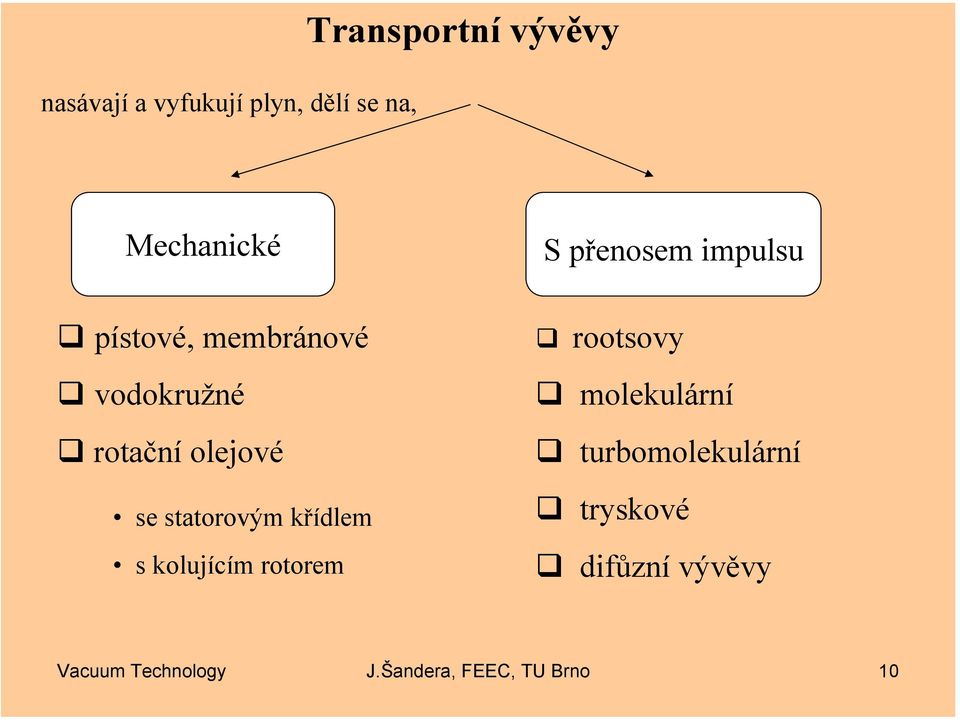 kolujícím rotorem S přenosem impulsu rootsovy molekulární