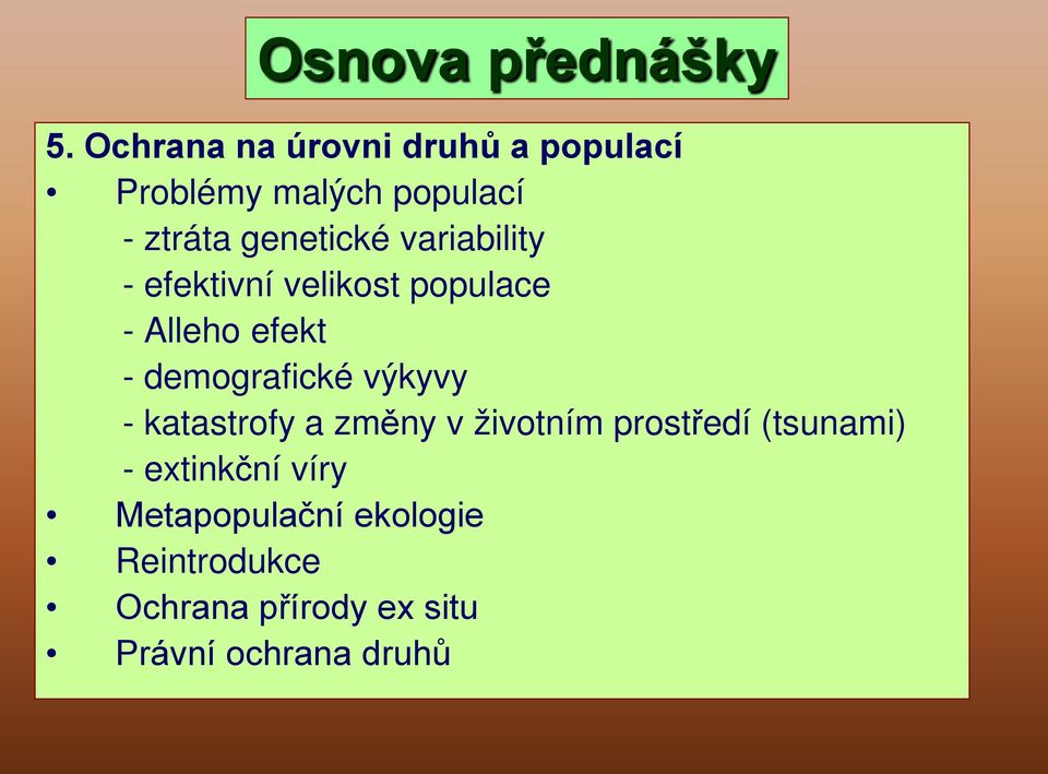 variability - efektivní velikost populace - Alleho efekt - demografické výkyvy -