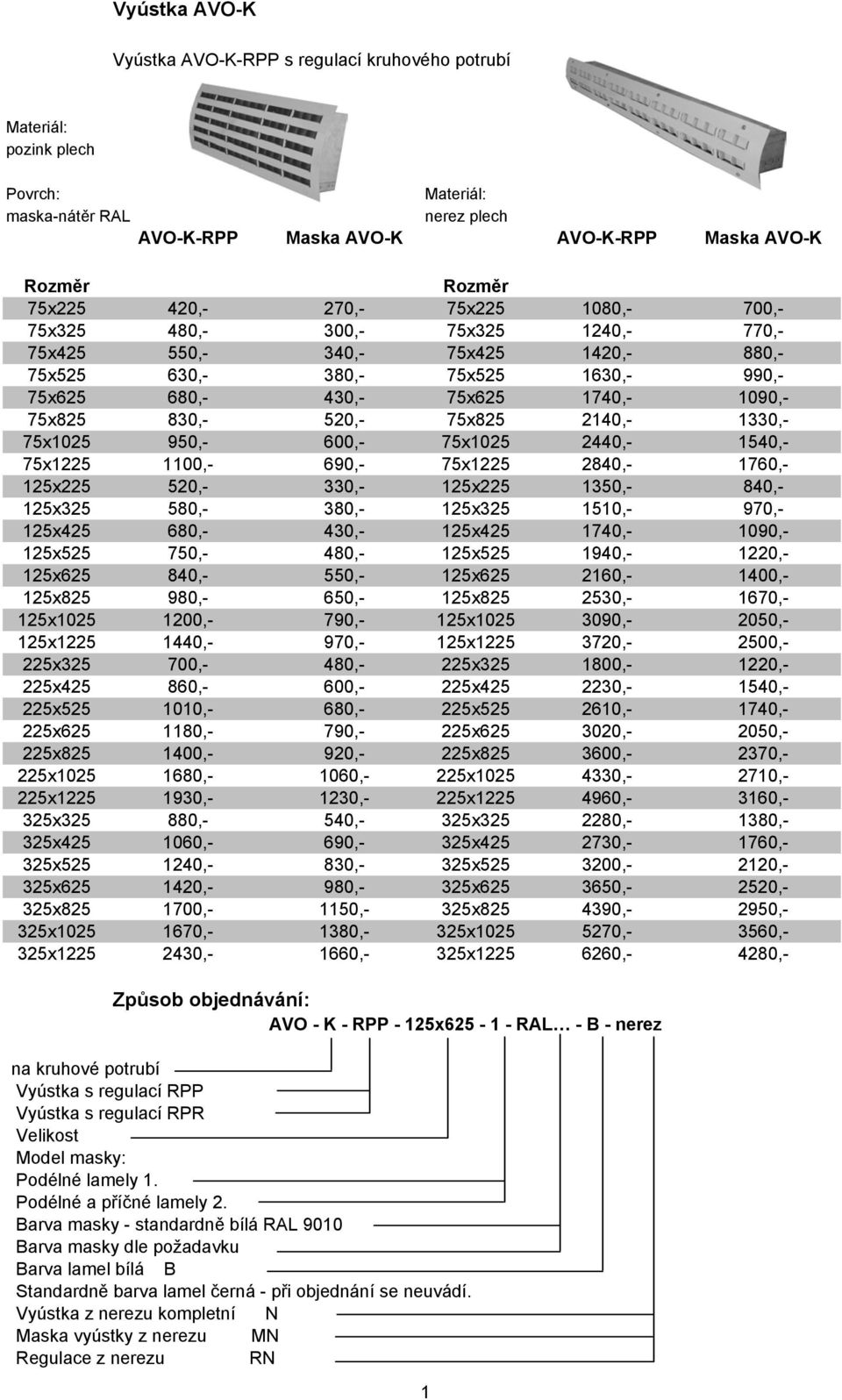 950,- 600,- 75x1025 2440,- 1540,- 75x1225 1100,- 690,- 75x1225 2840,- 1760,- 125x225 520,- 330,- 125x225 1350,- 840,- 125x325 580,- 380,- 125x325 1510,- 970,- 125x425 680,- 430,- 125x425 1740,-