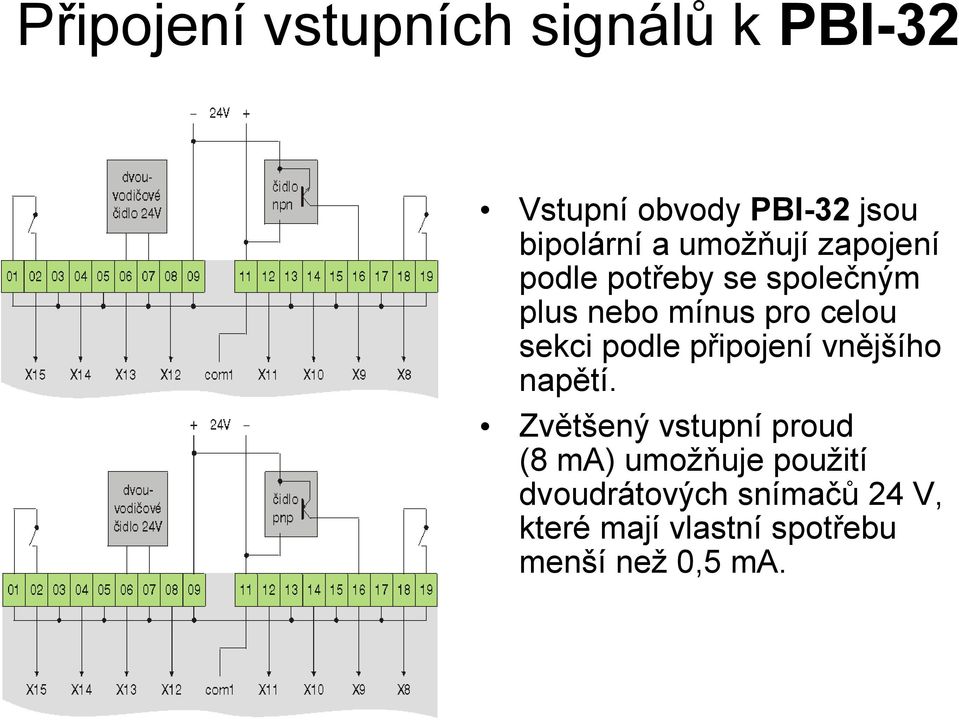 podle připojení vnějšího napětí.