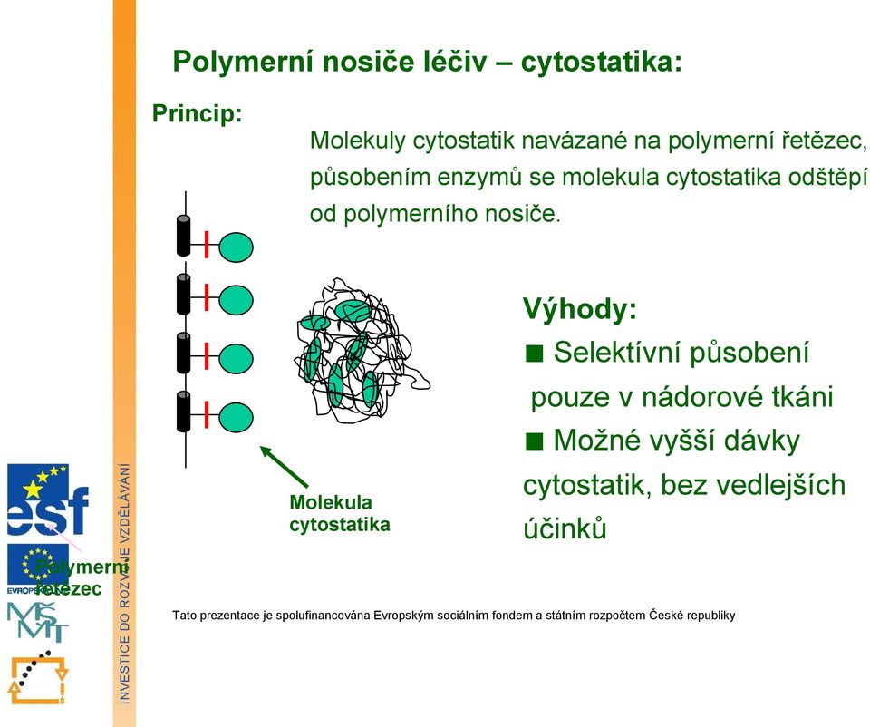 polymerního nosiče.