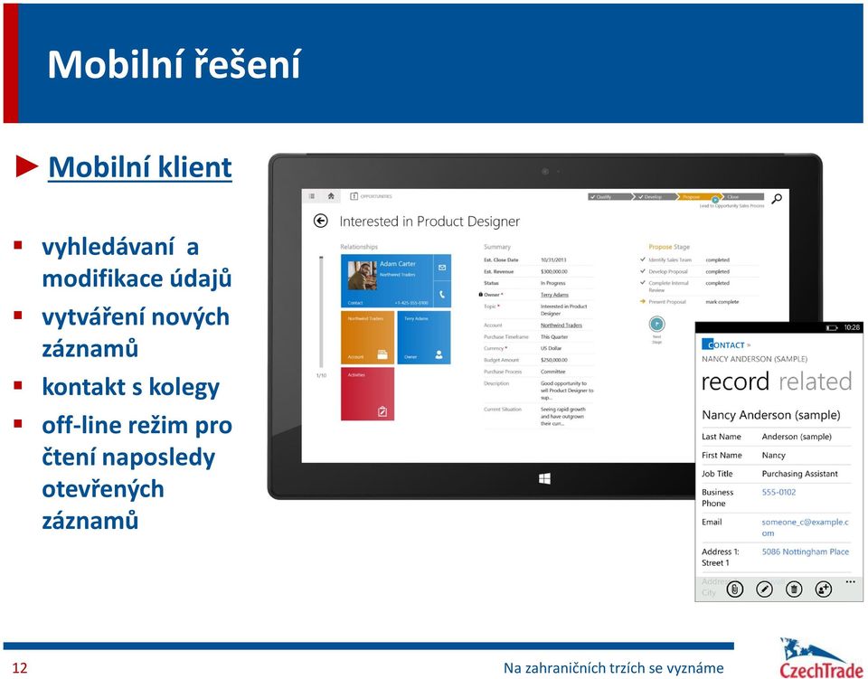 kontakt s kolegy off-line režim pro čtení