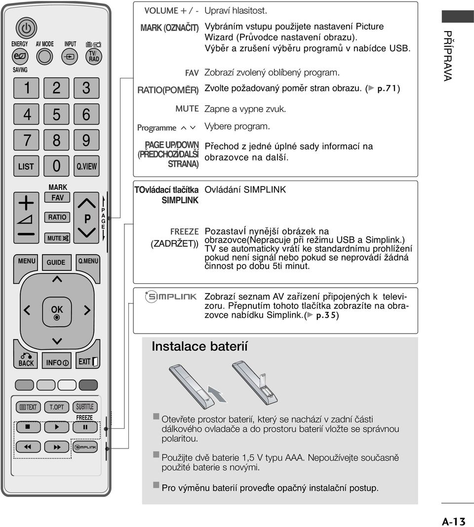 Vybráním vstupu použijete nastavení Picture Wizard (Průvodce nastavení obrazu). Výběr a zrušení výběru programů v nabídce USB. Zobrazí zvolen oblíben program. Zvolte požadovaný poměr stran obrazu.