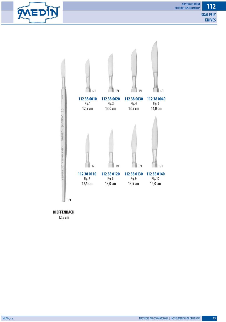 5 14,0 cm 112 38 0110 Fig. 7 12,5 cm 112 38 0120 Fig. 8 13,0 cm 112 38 0130 Fig.