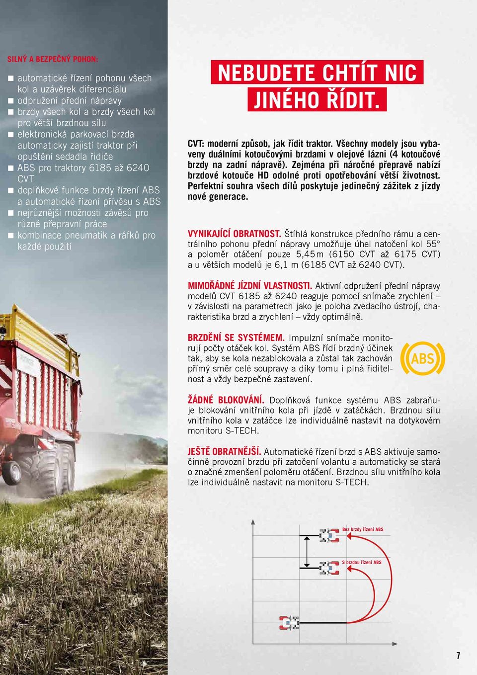 přepravní práce kombinace pneumatik a ráfků pro každé použití NEBUDETE CHTÍT NIC JINÉHO ŘÍDIT. CVT: moderní způsob, jak řídit traktor.