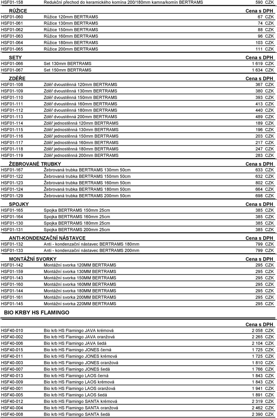 Zděř dvoustěnná 130mm BERTRAMS HSF01-110 Zděř dvoustěnná 150mm BERTRAMS HSF01-111 Zděř dvoustěnná 160mm BERTRAMS HSF01-112 Zděř dvoustěnná 180mm BERTRAMS HSF01-113 Zděř dvoustěnná 200mm BERTRAMS