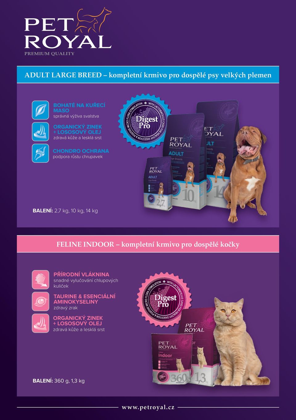 kg, 14 kg FELINE INDOOR kompletní krmivo pro dospělé kočky přírodní VLÁKNINA snadné vylučování chlupových kuliček Taurine &