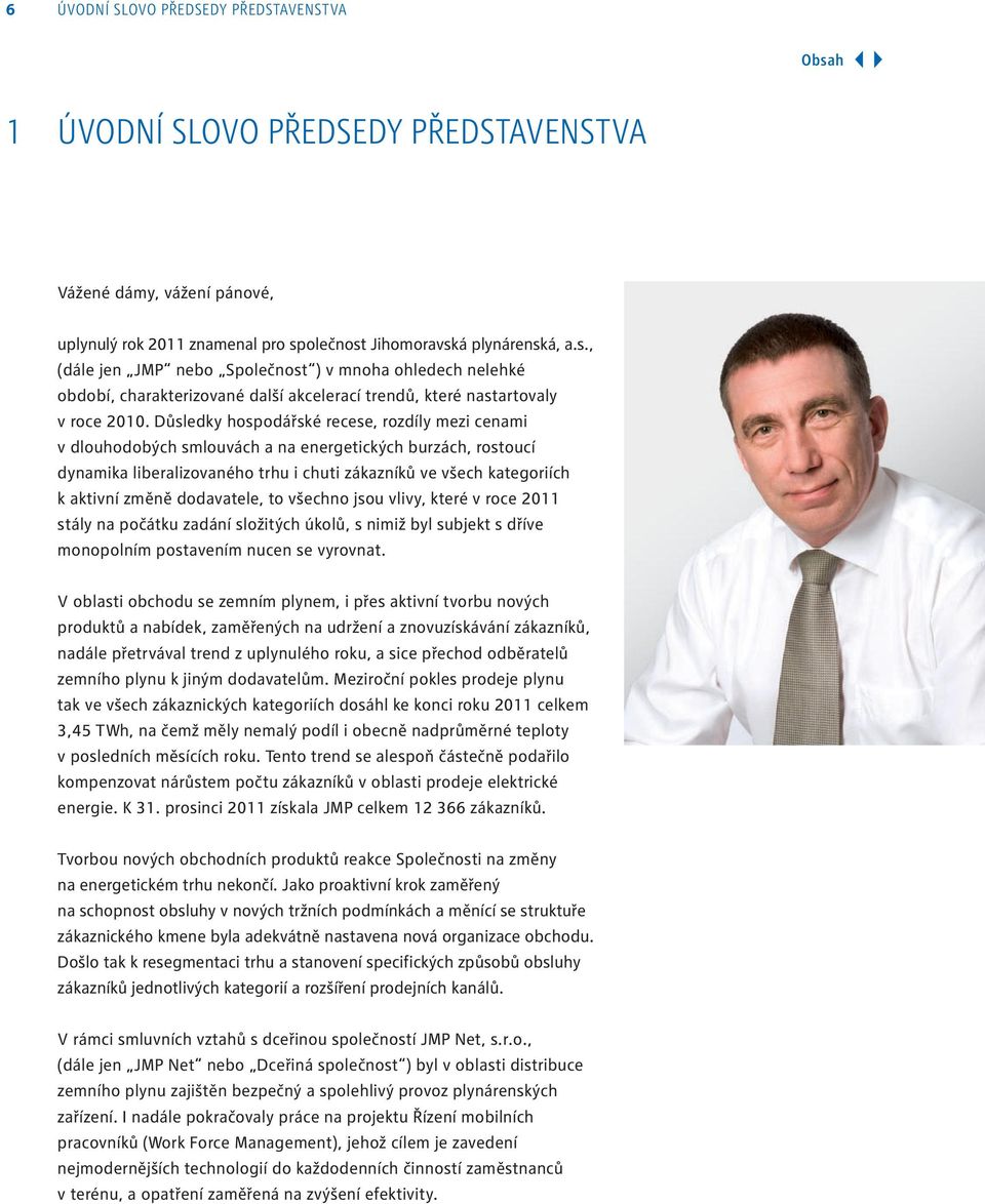 dodavatele, to všechno jsou vlivy, které v roce 2011 stály na počátku zadání složitých úkolů, s nimiž byl subjekt s dříve monopolním postavením nucen se vyrovnat.