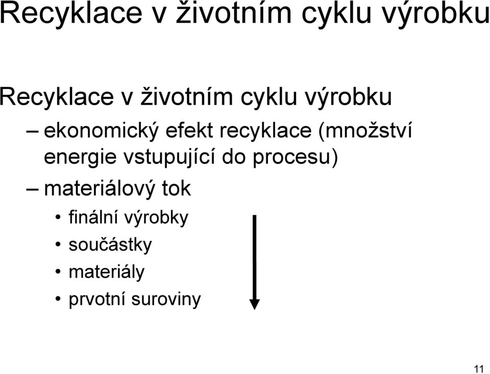 (množství energie vstupující do procesu) materiálový