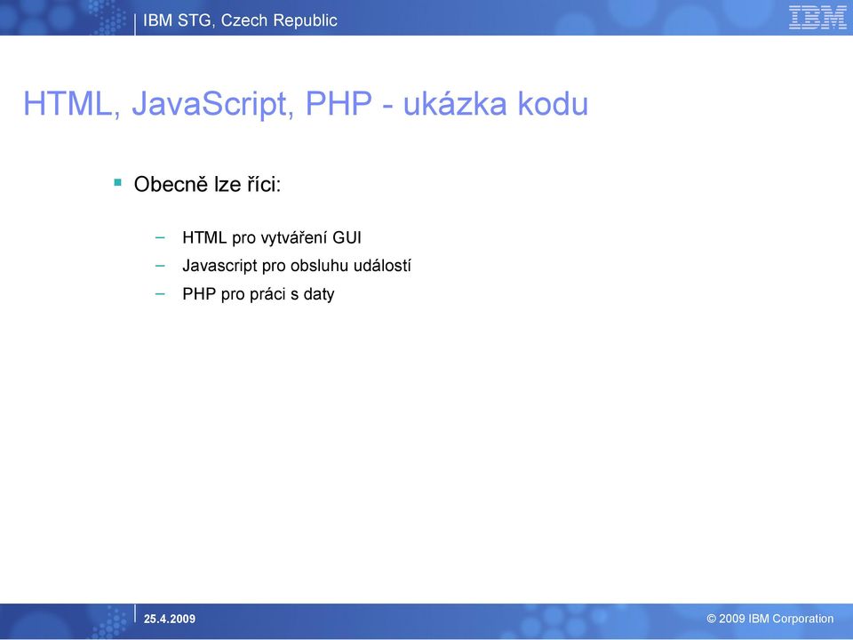 vytváření GUI Javascript pro