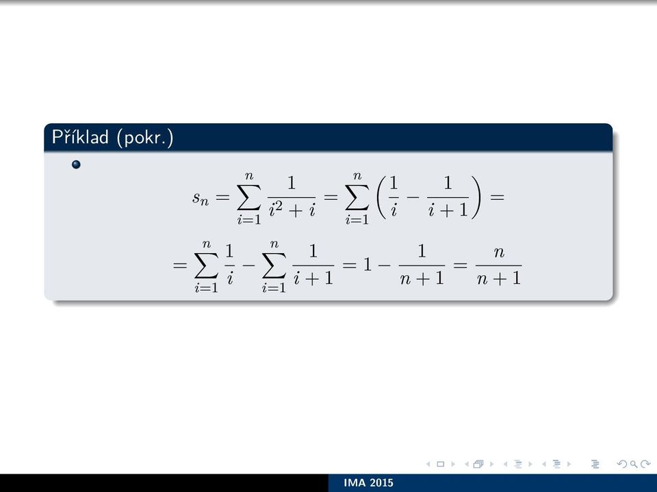 n i 2 + i = ( i ) = i +