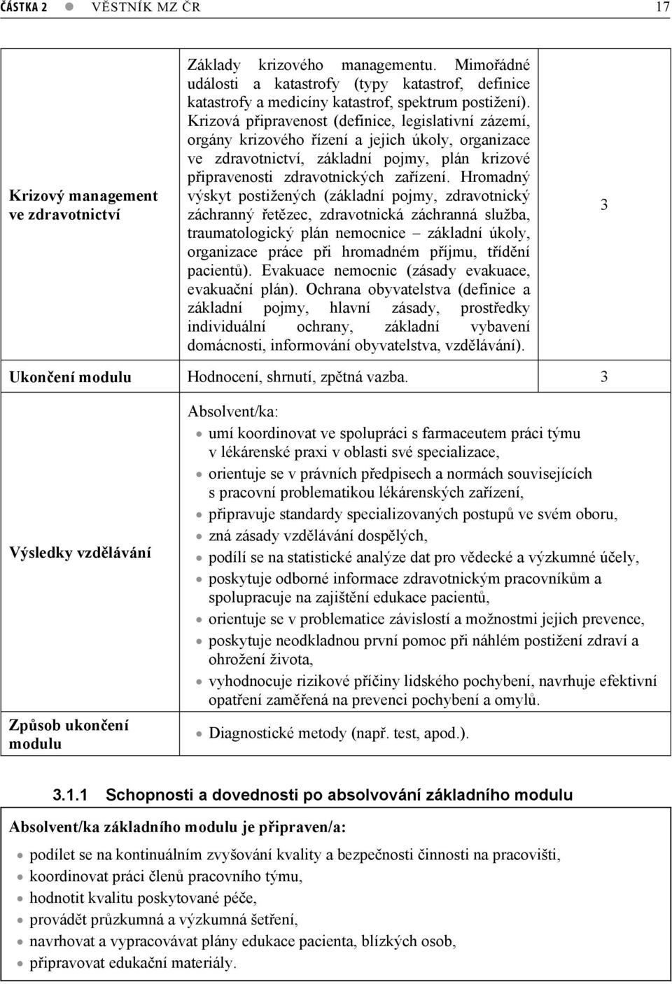 Krizová pipravenost (definice, legislativní zázemí, orgány krizového ízení a jejich úkoly, organizace ve zdravotnictví, základní pojmy, plán krizové pipravenosti zdravotnických zaízení.