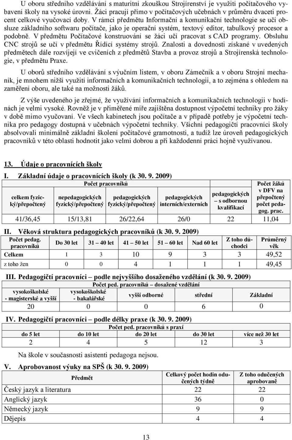 V rámci předmětu Informační a komunikační technologie se učí obsluze základního softwaru počítače, jako je operační systém, textový editor, tabulkový procesor a podobně.