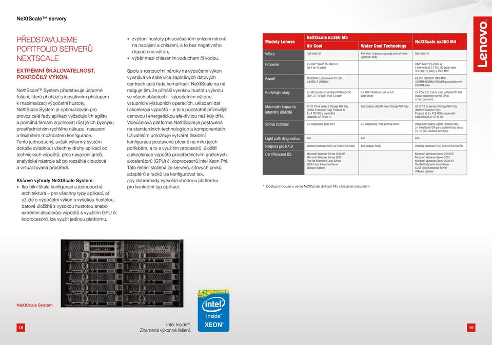 NeXtScale System je optimalizován pro provoz celé řady aplikací vyžadujících agilitu a pomáhá firmám zrychlovat růst jejich byznysu prostřednictvím rychlého nákupu, nasazení a flexibilním možnostem