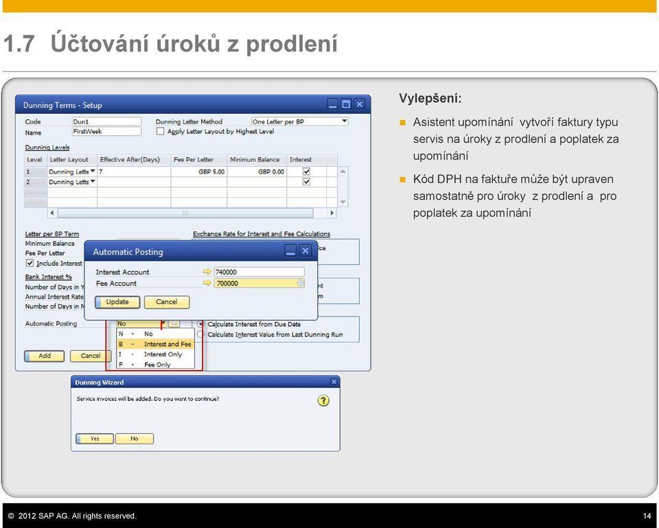 Kód DPH na faktuře může být upraven samostatně pro úroky z