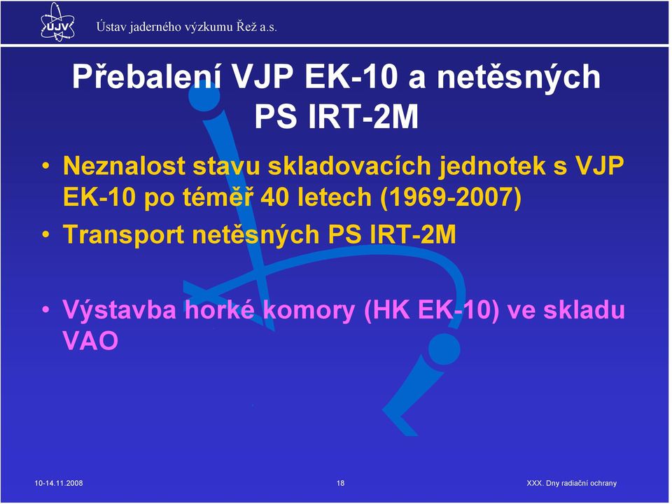 letech (1969-2007) Transport netěsných PS IRT-2M