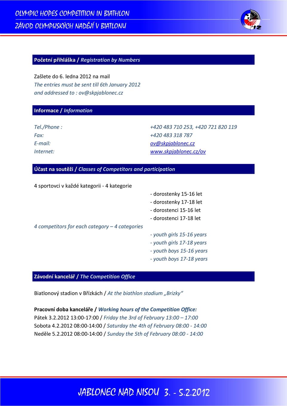 cz Internet: www.skpjablonec.