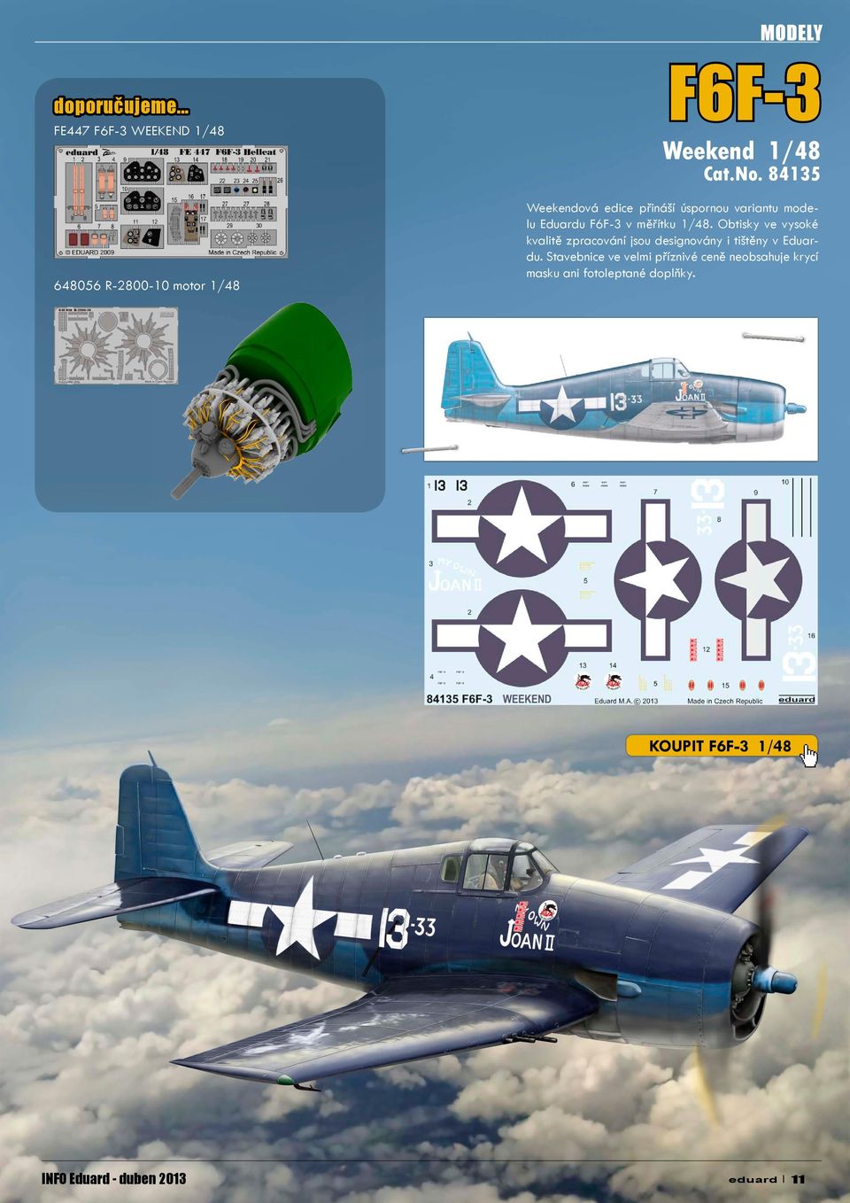 F6F-3 v měřítku 1/48.