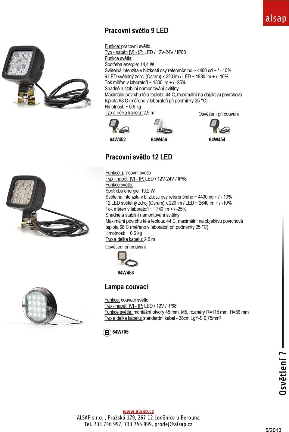 objektivu povrchová teplota 68 C (měřeno v laboratoři při podmínky 25 C).