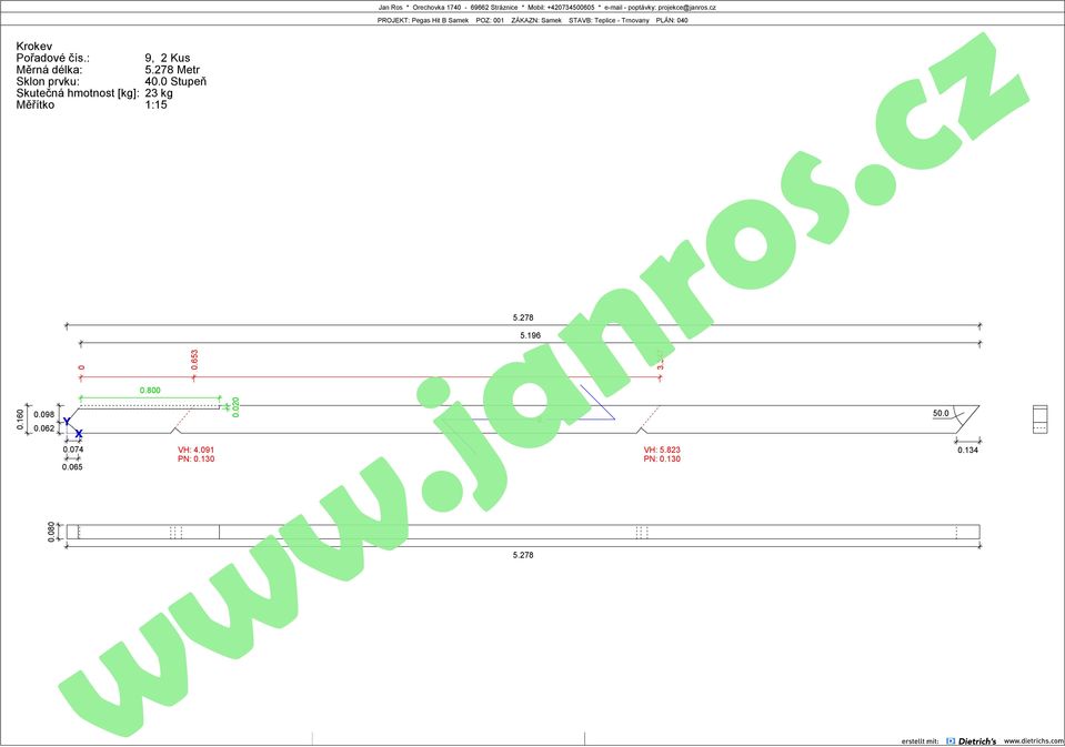 2 Jan Ros * Orechovka 174-69662 Stráznice * Mobil: +42734565 * e-mail - poptávky: