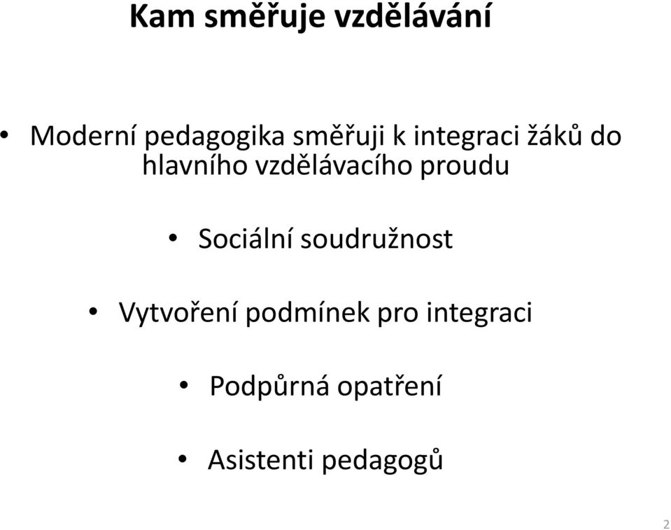 vzdělávacího proudu Sociální soudružnost