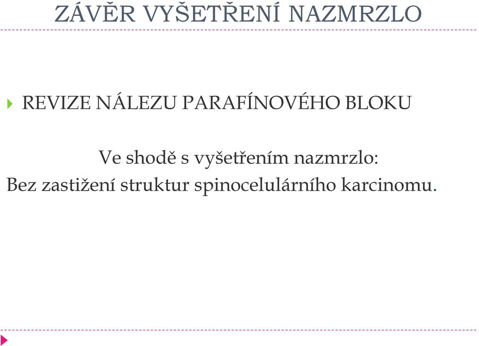 s vyšetřením nazmrzlo: Bez