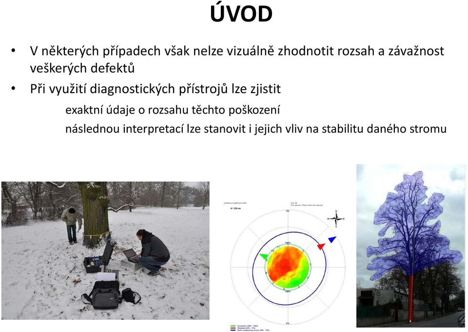 lze zjistit exaktní údaje o rozsahu těchto poškození následnou áld