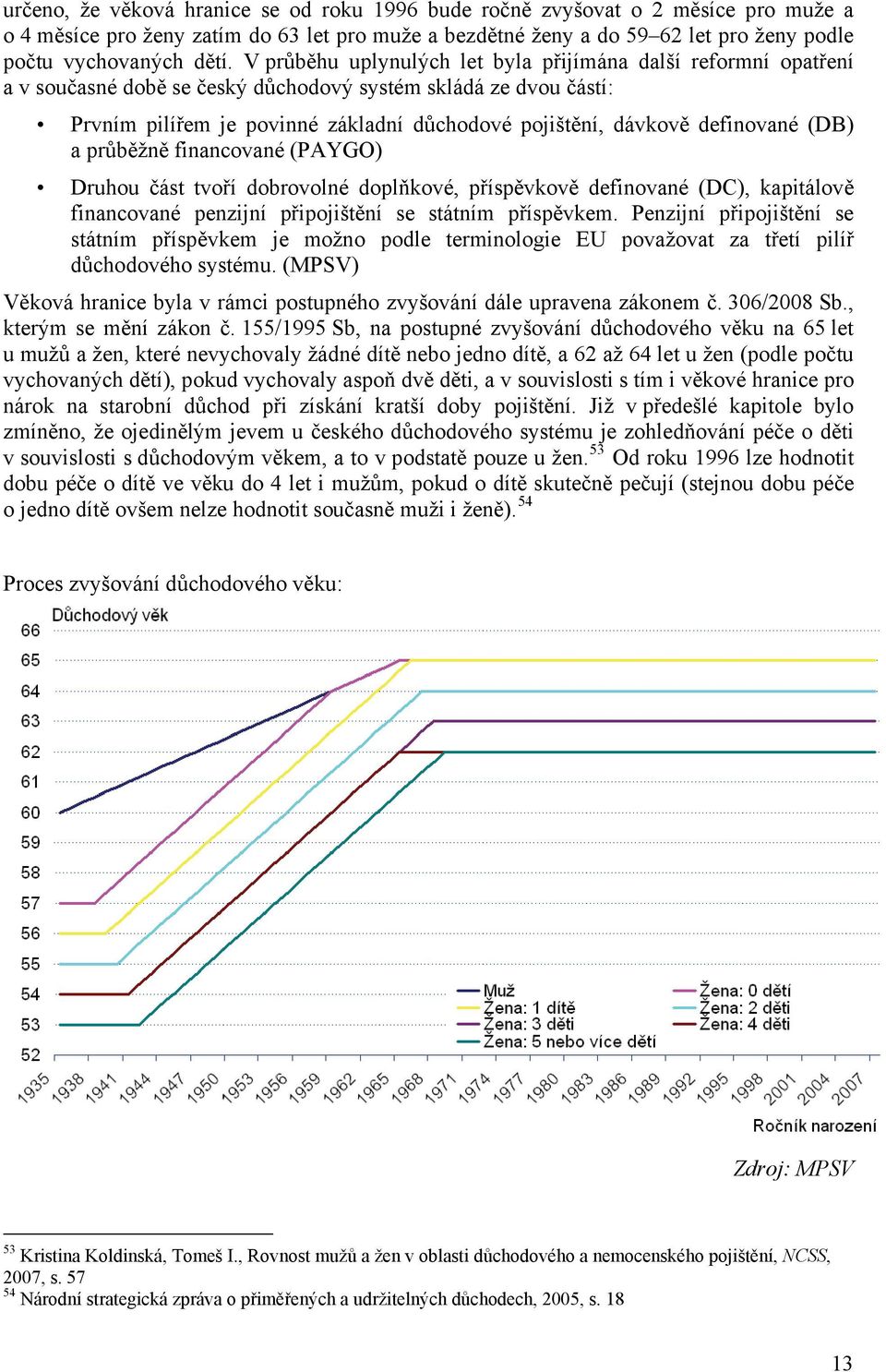 definované (DB) a průběžně financované (PAYGO) Druhou část tvoří dobrovolné doplňkové, příspěvkově definované (DC), kapitálově financované penzijní připojištění se státním příspěvkem.