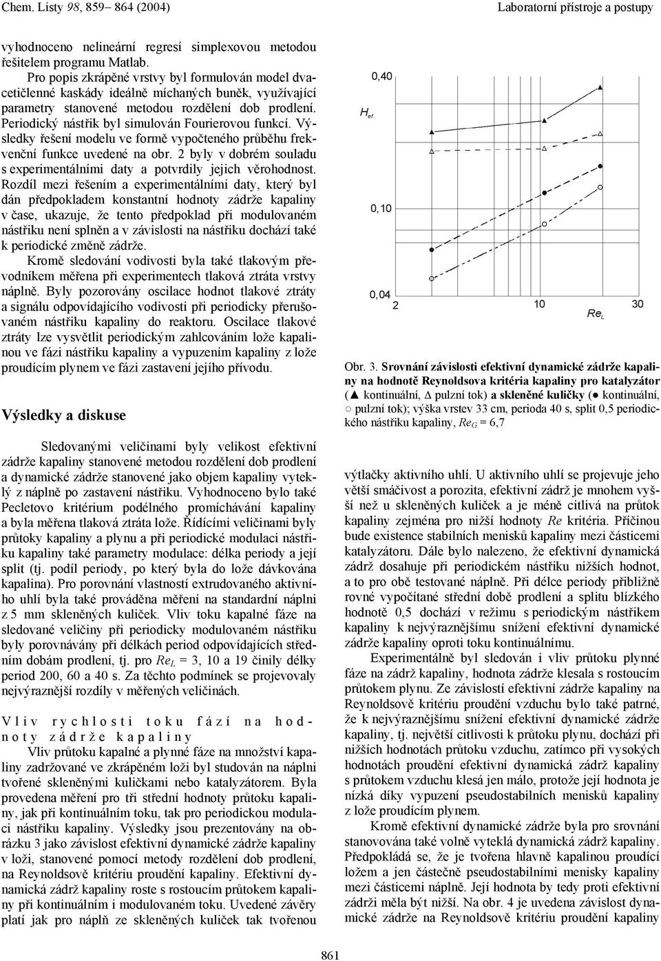 Výsledky řešení modelu ve fomě vypočteného půběhu fekvenční funkce uvedené na ob. 2 byly v dobém souladu s expeimentálními daty a potvdily jejich věohodnost.