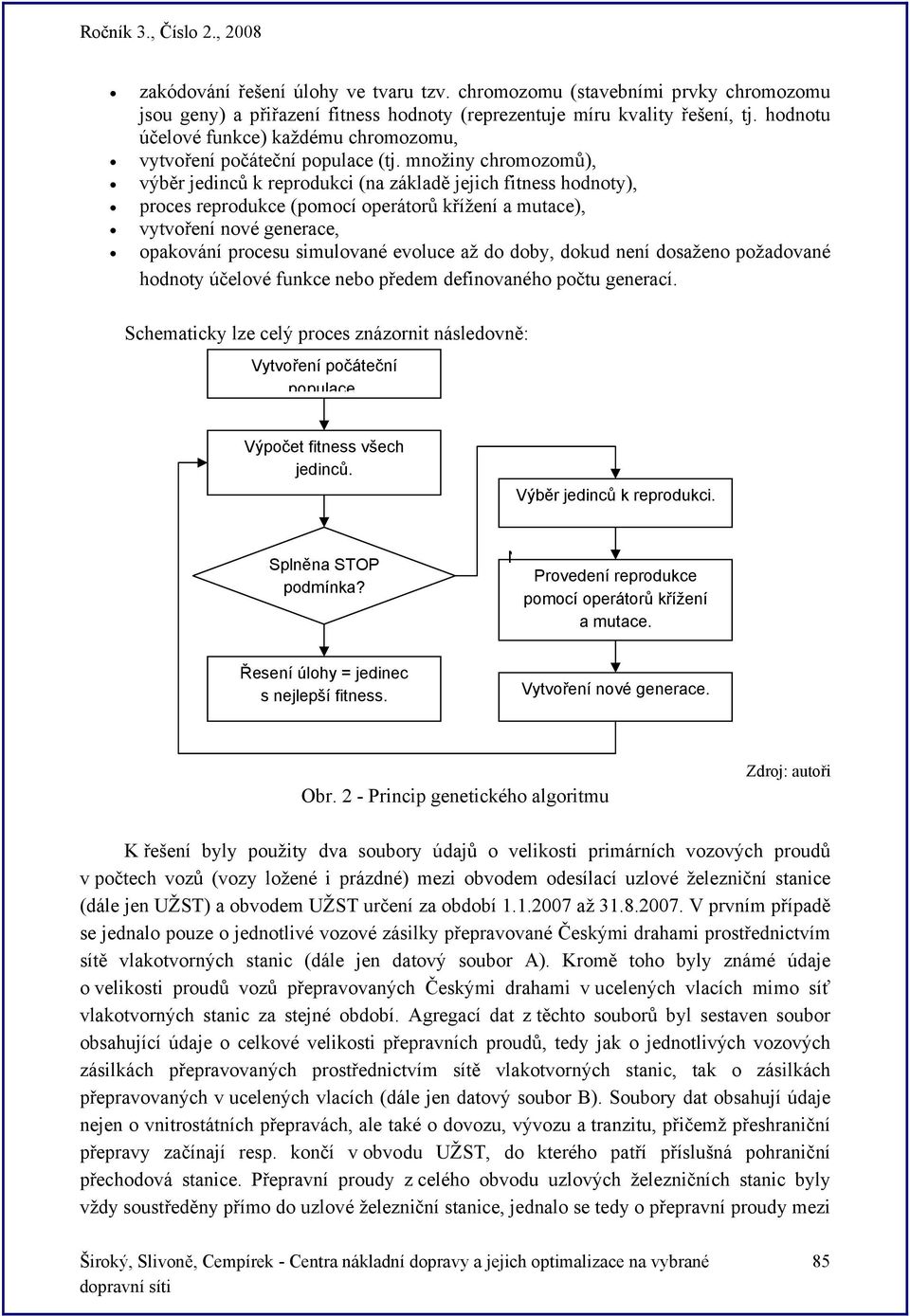 množiny chromozomů), výběr jedinců k reprodukci (na základě jejich fitness hodnoty), proces reprodukce (pomocí operátorů křížení a mutace), vytvoření nové generace, opakování procesu simulované