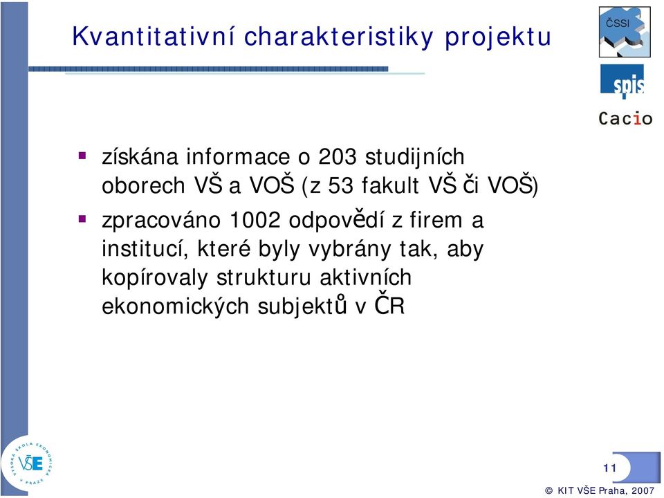 1002 odpovědí z firem a institucí, které byly vybrány tak, aby