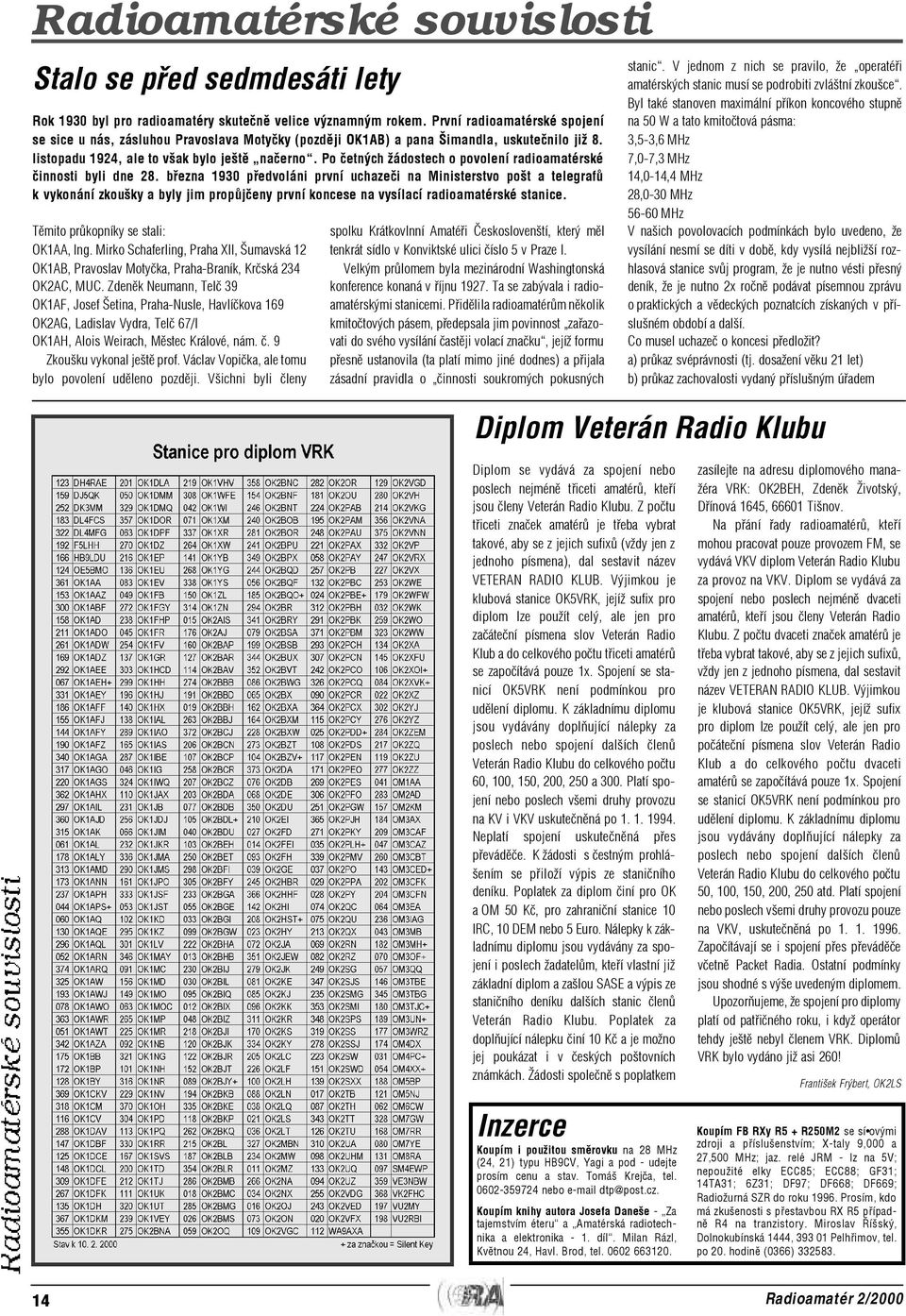 Po èetných žádostech o povolení radioamatérské èinnosti byli dne 28.