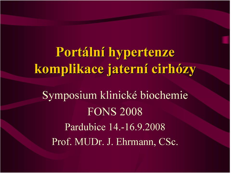 biochemie FONS 2008 Pardubice 14.